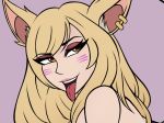 ahegao ahri league_of_legends seduce seducing seductive seductive_look seductive_smile tongue tongue_out