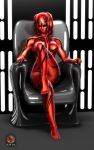  1girl 2012 3d 3d_(artwork) alien alien_girl breasts darth_ross darth_talon female female_alien female_only nude red_skin sith sitting solo star_wars star_wars:_legacy tattoo tattoos twi&#039;lek uncensored yellow_eyes 