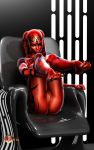  1girl 2012 3d 3d_(artwork) alien alien_girl darth_ross darth_talon female female_alien female_only nude pussy red_skin sith sitting solo star_wars star_wars:_legacy tattoo tattoos twi&#039;lek uncensored yellow_eyes 