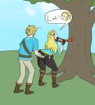 big_ass blush erection_under_clothes hand_on_ass link princess_zelda slopster! squeezing_butt the_legend_of_zelda