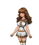 akabur cheerleader_outfit gryffindor_house harry_potter hermione_granger hourglass_figure schoolgirl transparent_background witch_trainer