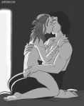 comic kissing kylo_ren monochrome rey rey_(star_wars) star_wars tagme