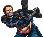 captain_america erect_penis gay kidnapped male male_only steve_rogers tape_gag yaoi