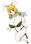  armor ass big_breasts breasts carrot_(one_piece) curvy ears eyes funny furry green_bikini happy naruho naruko89 one_piece rabbit_girl white_body white_hair 