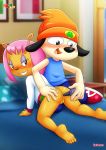  1girl all_fours ass bbmbbf fur34 fur34* palcomix parappa parappa_the_rapper parappa_the_rapper_(anime) paula_fox pj_berri_no_mogu_mogu_munya_munya playstation pussy sony sony_corporation sony_interactive_entertainment um_jammer_lammy 