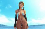 3d avatar:_the_last_airbender big_breasts bikini dancing dark-skinned_female gif gloves korra nipples pussy string_bikini the_legend_of_korra