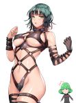  1girl alternate big black breasts clothes cosplay do-s dominatrix fubuki_(one-punch_man) glowing hair hime impossible kaijin kaijin_hime_do-s one-punch_man pantyhose revealing short tatsumaki underwear 