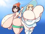 breast_expansion female_protagonist_(pokemon_sm) huge_breasts lillie_(pokemon) moon_(trainer) nintendo pokemon pokemon_sm