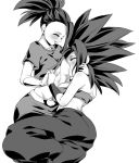 1girl 2girls breast_sucking breasts caulifla clothing dragon_ball dragon_ball_super female female_only kale yuri