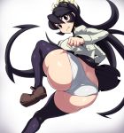 artist_request ass christine_marie_cabanos del_stetson filia_(skullgirls) lab_zero_games long_hair miniskirt panties purple_hair red_eyes samson_(skullgirls) school_uniform skirt skullgirls stockings thick_thighs thighs white_panties