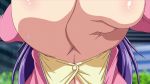 1girl breast_grab breast_milk breast_squeeze female female_only gif gigantic_breasts hoods_entertainment invisible_woman kagaku_na_yatsura lactation milk milk_squirt yuri