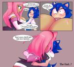  1girl amy_rose ass_expansion breast_expansion comic female_only genderswap rouge_the_bat sega sega sonic_the_hedgehog tf yuri 