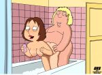 bathroom bathtub brother_and_sister chris_griffin family_guy from_behind fuzzy_door_productions gif gkg guido_l incest meg_griffin water wet