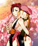 2girls alternate_costume beret blush breast_grab breasts cammy_white capcom china_dress chinadress chinese_clothes chun-li cleavage dione double_bun dress error female fingering grabbing hair_buns hand_under_clothes hands_under_clothes hands_under_clothing hat hug lesbian multiple_girls pelvic_curtain sideboob street_fighter yuri