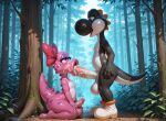  3_toes 4_fingers ai_generated anthro balls belly big_balls big_nose big_penis big_pupils big_tail birdo black_body blue_eyes bodily_fluids boots bow_ribbon breath claws clothing cum cum_in_mouth cum_inside cum_on_balls cum_on_belly cum_on_body cum_on_chest cum_on_face cum_on_penis cum_on_shoulder dinosaur duo excessive_cum excessive_genital_fluids eyelashes feet fellatio femboy fingers footwear forest genital_fluids genitals half-closed_eyes hand_on_leg hand_on_thigh high_res huge_balls huge_penis humanoid_genitalia humanoid_penis long_tail looking_at_another looking_at_partner male mario_bros markings narrowed_eyes nintendo on_knees open_mouth open_smile oral outside_sex penile penis penis_in_mouth pink_body plant pupils purple_eyes purple_markings reptile scalie sex smile smiling_at_partner spikes spikes_(anatomy) standing tail toe_claws toes tree vein veiny_penis white_belly white_boots white_clothing white_footwear yiff_ai_(director) yoshi 
