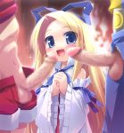  2boys captain_gordon captain_gordon_defender_of_earth disgaea flonne laharl mosaic_censoring multiple_penises 