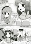  comic hikari_konohana monochrome strawberry_panic tsubomi_okuwaka yaya_nanto 