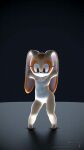  1girl 3d_(artwork) arms_behind_head arms_up brown_eyes completely_nude cream_the_rabbit dancing ears_back female_focus floppy_ears furfnsfw furry furry_female gif lagomorph leporid looking_at_viewer nude open_mouth pointy_ears pussy sega small_breasts sonic sonic_the_hedgehog_(series) 