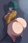  1girl ai_generated ass big_ass breasts fundoshi fundoshilover101 gigantic_ass huge_ass leopard_print original original_character tabi_socks 