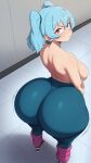  1girl ai_generated ass big_ass big_breasts breasts fundoshilover101 gigantic_ass huge_ass original original_character topless yoga_pants 