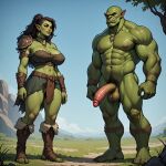  before_sex big_penis fantasy orc orc_female outside sloppyai 