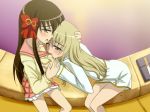 2girls blush breast_hold breast_smother breasts chikaru_minamoto comforting crying fountain hikari_konohana konohana_hikari minamoto_chikaru multiple_girls strawberry_panic strawberry_panic! tears water yuri