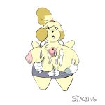  big_breasts groping isabelle_(animal_crossing) paizuri shortstack 
