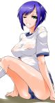  1girl buruma erect_nipples gym_uniform haruko_kashiwagi highres kashiwagi_haruko muv-luv muvluv original see-through shinama solo wet wet_clothes 