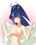 1girl breasts hair_intakes meiya_mitsurugi mitsurugi_meiya muv-luv muvluv nude open_towel solo towel