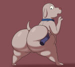  2024 absurd_res alternate_version_available anthro ass ass_grab backsack balls bedroom_eyes bent_over big_ass big_butt black_eyes blue_collar brown_background brown_body brown_ears bubble_ass bubble_butt butt butt_grab canid canine canis collar colossalstars digital_media_(artwork) disembodied_hand dog_(robot_dreams) domestic_dog duo fur genitals half-closed_eyes hand_on_ass hand_on_butt hi_res huge_ass huge_butt looking_at_viewer looking_back male male_only mammal nude open_mouth presenting presenting_hindquarters raised_tail red_nose robot_dreams simple_background solo standing surprised tail 