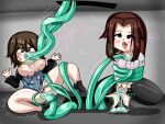 2girls after_vaginal ahegao anal anal_penetration blush bondage brown_hair cum_drip cum_in_ass cum_in_mouth cum_in_pussy cumflation deepthroat double_deepthroat eggs giving_birth green_tentacles large_breasts medium_hair mijo_fukutomi mwah428 nipples olivia_grey oral partially_clothed pregnant pussy restrained rolling_eyes shiun_fukutomi short_hair sisters spread_legs spread_pussy tears tentacle_sex tentacles tongue_out