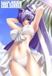  1girl bikini hair_intakes meiya_mitsurugi mitsurugi_meiya muv-luv muvluv sakura_ryuken sakura_ryuuken solo swimsuit 