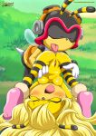 archie_comics bbmbbf breasts charmy_bee licking_ass mobius_unleashed palcomix saffron_bee sega sonic_(series) sonic_the_hedgehog_(series) tongue tongue_out