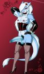 blue_skin femboy girly high_heels male shark white_hair