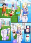  android_18 ball big_ass big_breasts blonde_hair dragon_ball dragon_ball_super dragon_ball_z krillin marron master_roshi milf pinkpawg 