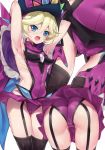 1girl 1girl armpits ass blonde_hair cameltoe carol_malus_dienhiem debutya_aki gem hat looking_at_viewer multiple_views panties senki_zesshou_symphogear short_hair underwear