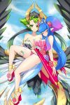  1girl 2_girls big_breasts cleavage dragalia_lost female_only garuda nintendo siren 