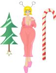 antennae areolae beige_skin big_breasts blue_eyes breasts candy_cane candy_cane_staff christmas christmas_tree christmas_tree_sword cindy_lou_who cleavage commission dk female heart heart_antennae how_the_grinch_stole_christmas nightgown nightie nipples pussy riffsandskulls see-through smile solo staff sword tree yellow_hair