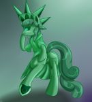 1girl anus ass clothes_lift female female_only friendship_is_magic my_little_pony no_panties novaspark partially_clothed ponification pony pussy solo standing statue statue_of_liberty tail