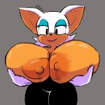 1:1 1girl 2020 anthro areola bat bat_ears bat_wings big_breasts bodily_fluids breasts chiropteran clothing eyeshadow fupoo fur furry huge_breasts lactating mammal membrane_(anatomy) membranous_wings nipples rouge_the_bat sega simple_background sonic_the_hedgehog_(series) tan_skin teal_eyes white_body white_fur white_hair wide_hips wings