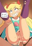 1boy 1girl anal anal_penetration anal_sex blonde_hair blue_eyes clothed comic cum cum_in_ass cum_inside dress dress_lift female legs_up long_hair male male/female no_panties penis_in_ass pussy rafael_diaz sex star_butterfly star_vs_the_forces_of_evil