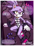  1girl 1girl anal_beads anthro blaze_the_cat blush dialogue domestic_cat english_text felid feline felis fur furry mammal nipples open_mouth purple_body purple_fur sex_toy skajrzombie sonic_the_hedgehog_(series) speech_bubble text video_games 