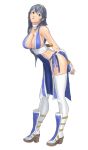 1girl alluring big_breasts breasts cleavage cosplay dead_or_alive fire_emblem fire_emblem:_kakusei highleg kasumi_(doa) kasumi_(doa)_(cosplay) lucina no_bra no_panties no_underwear stockings tiara white_legwear