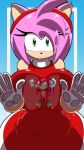 16_bit 1boy 1girl against_glass amy_rose anthro big_ass big_breasts funny giantess hedgehog knuckles_the_echidna kojiro-brushard pixel_art sega sonic_(series)