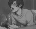 big_penis cum cum_in_mouth cum_inside fellatio handjob nico_di_angelo open_mouth oral percy_jackson_and_the_olympians pubic_hair saliva tongue yaoi