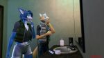  bathroom duo duo_focus fox_mccloud krystal morning preparing star_fox 