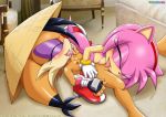 2_girls amy_rose anthro archie_comics bbmbbf breast_grab breasts closed_eyes conquering_storm licking licking_pussy lynx mobius_unleashed palcomix pussylicking sega sonic_(series) sonic_the_hedgehog_(series) tongue tongue_out yuri