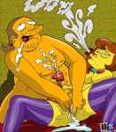  comic_book_guy cum drawn-sex.com holding_penis smoking the_simpsons 