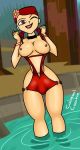  braided_hair breasts_out_of_clothes cartoon_network colossal_coochie hourglass_figure light-skinned_female red_hair red_lipstick redhead thick_ass thick_legs thick_thighs total_drama:_revenge_of_the_island total_drama_island zoey_(tdi) 