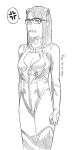 1girl alternate_costume breasts cosplay eizouken eizouken_ni_wa_te_wo_dasu_na! keep_your_hands_off_eizouken leotard medium_breasts monochrome revealing_clothes rx120 sayaka_kanamori